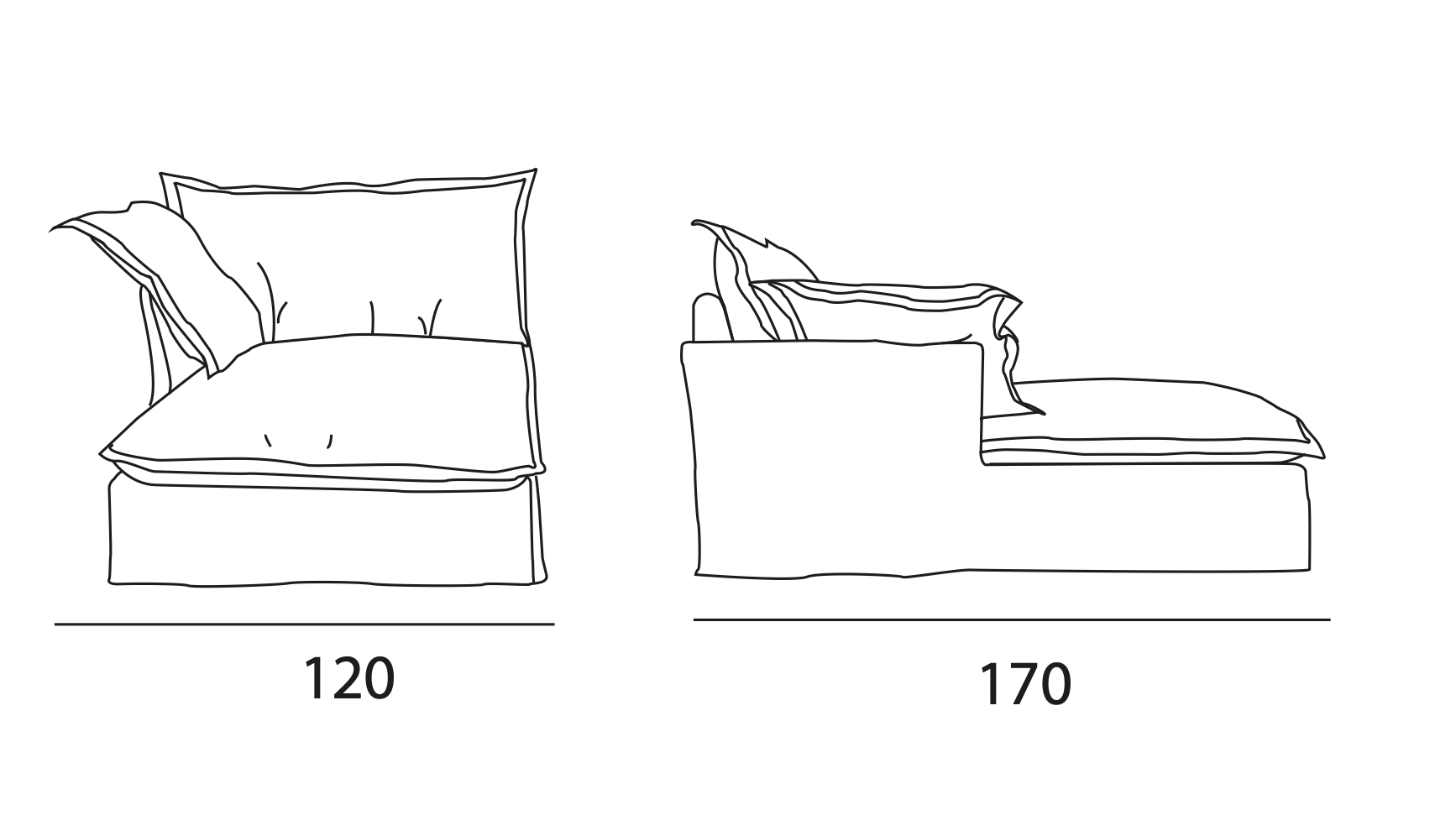 Ylenia Sofá con Chaiselong